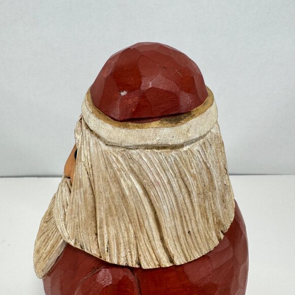 Vintage Wood Carved Santa Figure Jack Ashenfelter Signed 1989 Folk Art Primitive - Picture 5 of 11